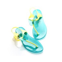Сандалии Zhoelala Butterfly (мятный зеленый с глиттером+желтый)/ Zhoelala Butterfly (mint green glitter+yellow)