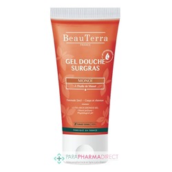 BeauTerra Gel Douche Surgras - Monoï 100 mL - Format Voyage