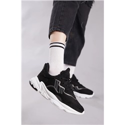Tonny Black Unisex Siyah Süet Spor Ayakkabı Tb248 TB248-0