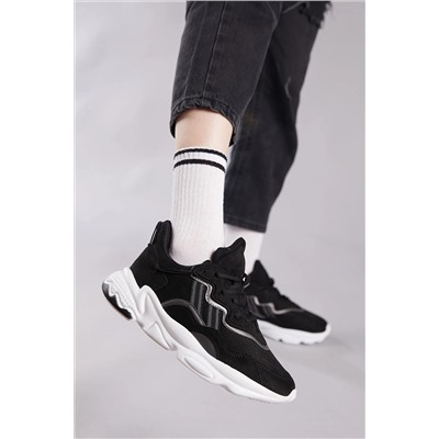 Tonny Black Unisex Siyah Süet Spor Ayakkabı Tb248 TB248-0