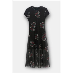 Vestido midi doble capa