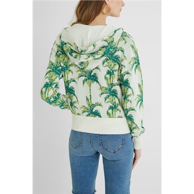 Chaqueta sudadera capucha tropical