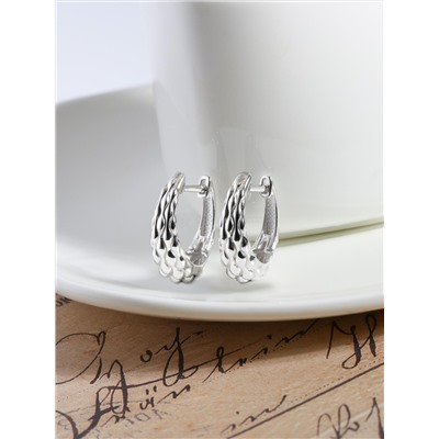 Серьги из серебра родированные С5222р