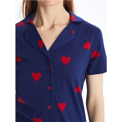 LC Waikiki Gömlek Yaka Desenli Kısa Kollu Kadın Pijama Takımı, LCW DREAM                                            
                                            Gömlek Yaka Desenli Kısa Kollu Kadın Pijama Takımı