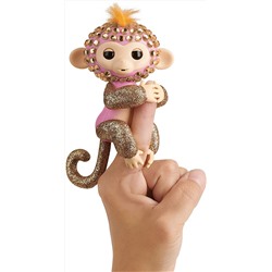WowWee Fingerlings Monkeys - Fingerblings - Sparkle (White/Silver) - Friendly Interactive Toy