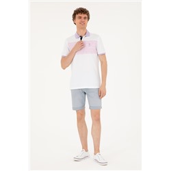Erkek Regular Fit Polo Yaka Lila Tişört