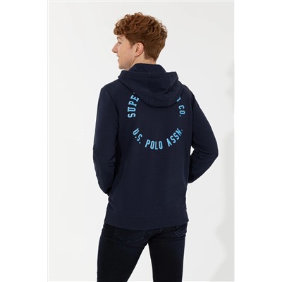 Erkek Lacivert Kapüşonlu Sweatshirt