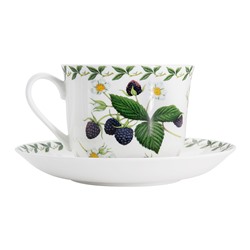Пара чайная, 1 перс, 2 пр, 480 мл, фарфор F, белая, Ежевика, Orchard Fruits, 55514
