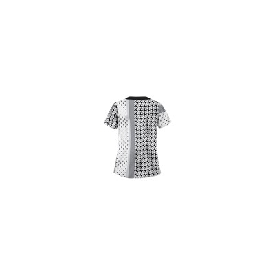 UA Retro Rhapsody White Print Scrub Top