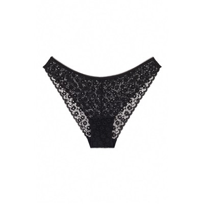 Braga clásica encaje floral negro