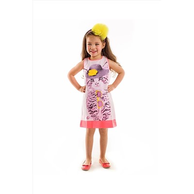Denokids Kokoş Kedi Elbise CFF-14YELB-KED