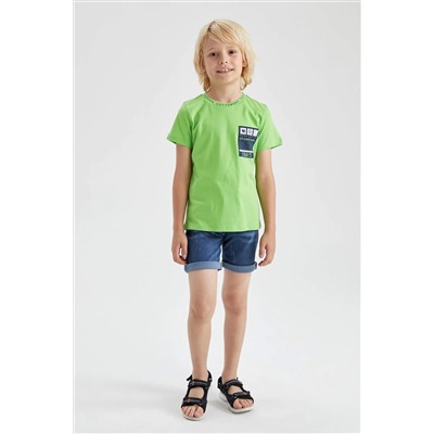 Erkek Çocuk Regular Fit Jean Şort