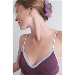 Sujetador seamless pointelle burgundy