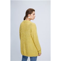 Cárdigan de alpaca y mohair Amarillo