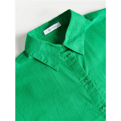 Oversize-Hemdbluse aus Baumwolle
