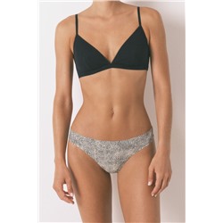 Pack 3 tangas animal print beige y negro