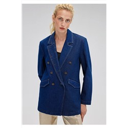 MaviYILDIZ Kruvaze Denim Ceket 1110306-86724