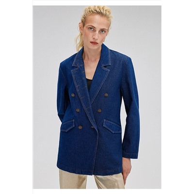 MaviYILDIZ Kruvaze Denim Ceket 1110306-86724