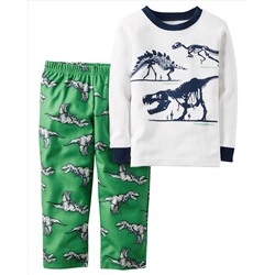 2-Piece Cotton & Fleece PJs