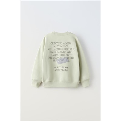 SUDADERA TEXTO BORDADO ETIQUETA