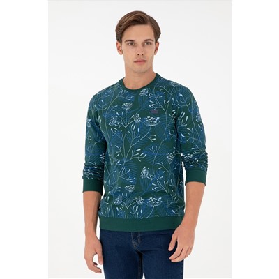 Erkek Koyu Yeşil Sweatshirt