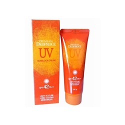 DEOPROCE PREMIUM UV SUNBLOCK CREAM SPF42 PA++ Солнцезащитный крем 100г