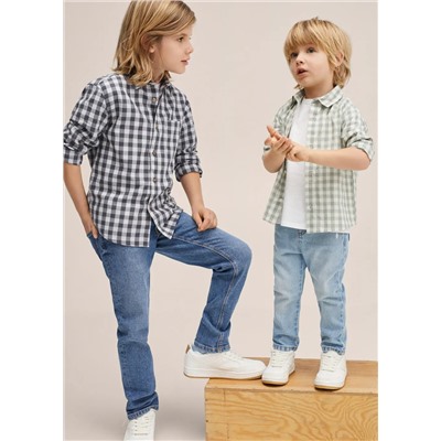 Camisa algodón cuadro vichy -  Niño | MANGO OUTLET España
