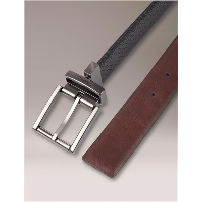 Allover Monogram Logo Reversible Harness Buckle Belt Men  Двусторонний ремень с пряжкой и монограммой