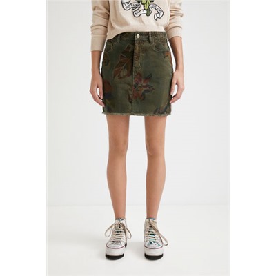 Minifalda de camuflaje floral