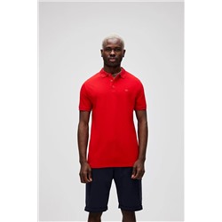 Bad Bear, Stark Crimson Red Kırmızı Polo Yaka Erkek T-shirt