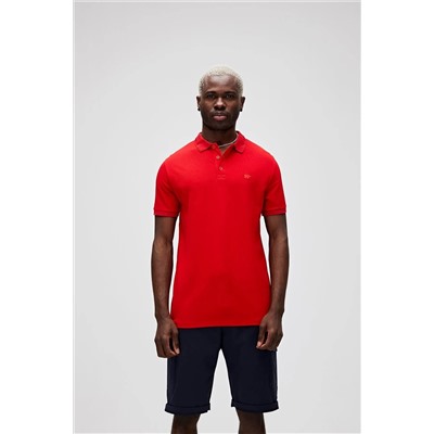 Bad Bear, Stark Crimson Red Kırmızı Polo Yaka Erkek T-shirt