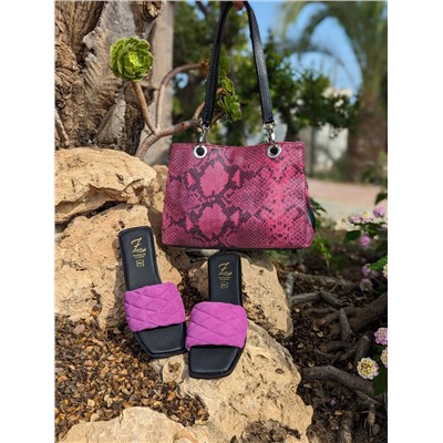 Ab.Zapatos 3420 BENEDETTO+PELLE serpiente 1019 FUXIA АКЦИЯ