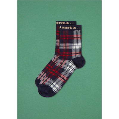 Kurze Socken mit Muster Weihnachten Family für Herren