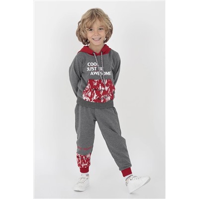 AHENGİM Kids Ak15015 Erkek Cool Baskılı Eşofman Takım 1-2-10001071