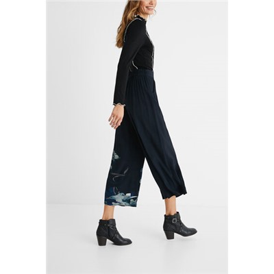 Pantalón culotte floral