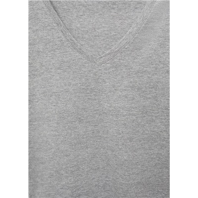 Camiseta algodón cuello pico