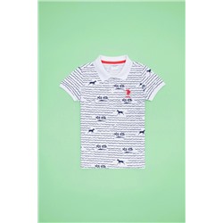 Erkek Çocuk Beyaz Polo Yaka Tişört