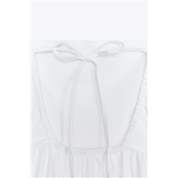 POPLIN PANEL MIDI DRESS