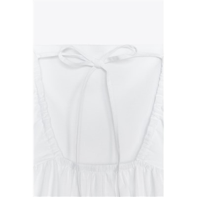 POPLIN PANEL MIDI DRESS