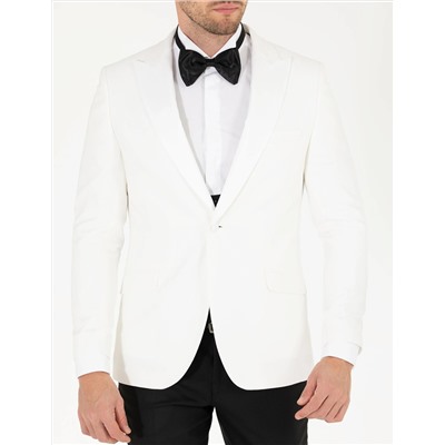 Beyaz Ex. Slim Fit Smokin Damatlık