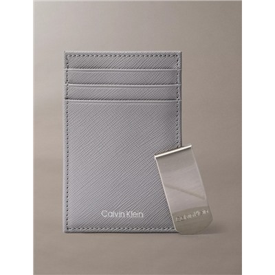 Refined Saffiano Card Case + Money Clip