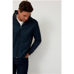 Sudadera reversible Azul marino y gris oscuro jaspeado