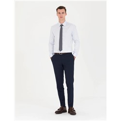Açık Mavi Slim Fit Uzun Kollu Basic Gömlek