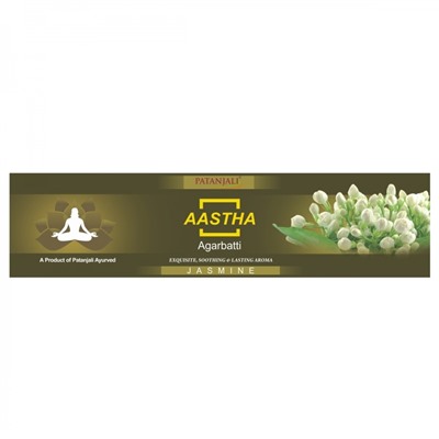 PATANJALI Aastha Agarbatti Jasmine  Благовоние жасмин 18шт