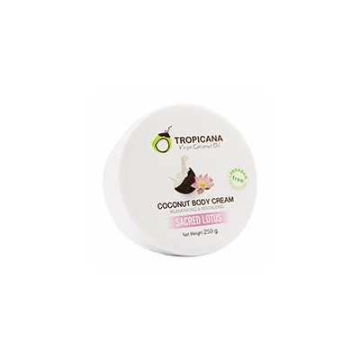 Крем для тела на основе масла кокоса Sacred Lotus от Tropicana 250 гр / Tropicana Coconut Body Cream Sacred Lotus 250 g