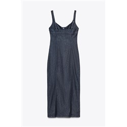 Z1975 STRAPPY DENIM MIDI DRESS