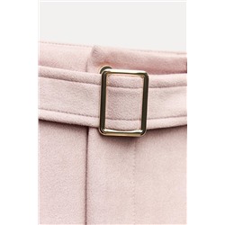 FAUX SUEDE SKIRT WITH BELT