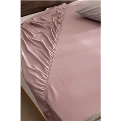 Ciel King Size %100 Pamuk Lastikli Saten Çarşaf - Açık Mürdüm