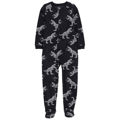 Carter's DOB 08/2024   Kid 1-Piece Dinosaur Fleece Footie Pajamas
