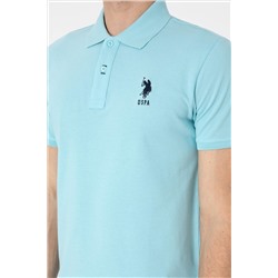 Erkek Slim Fit Polo Yaka Aqua Basic Tişört